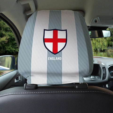 England 1996 Away - Retro Football Shirt - Pack of 2 - Car Seat Headrest Covers