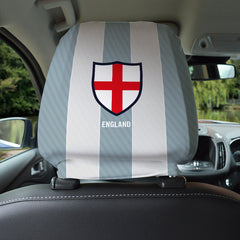 England 1996 Away - Retro Football Shirt - Pack of 2 - Car Seat Headrest Covers