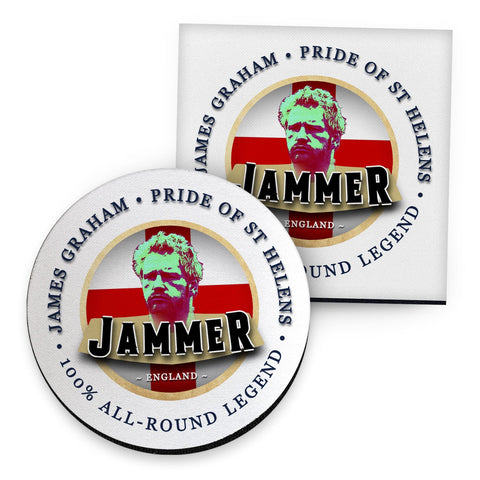 England Rugby League Jammer - Coaster - Circle or Square