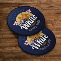 England Rugby League Wall of White - Coaster - Circle or Square