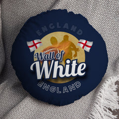 England Rugby League Wall of White  - Legend Collection - Circle Cushion 14inch