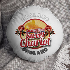 England Rugby Union Chariot  - Legend Collection - Circle Cushion 14inch