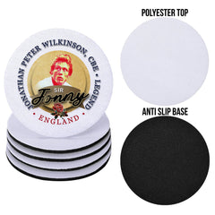 England Rugby Union Jonny - Coaster - Circle or Square