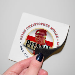 England Rugby Union Pitbull - Coaster - Circle or Square