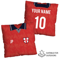 England - 1990 Away Shirt - 45cm or 61cm Retro Showerproof Outdoor Cushion