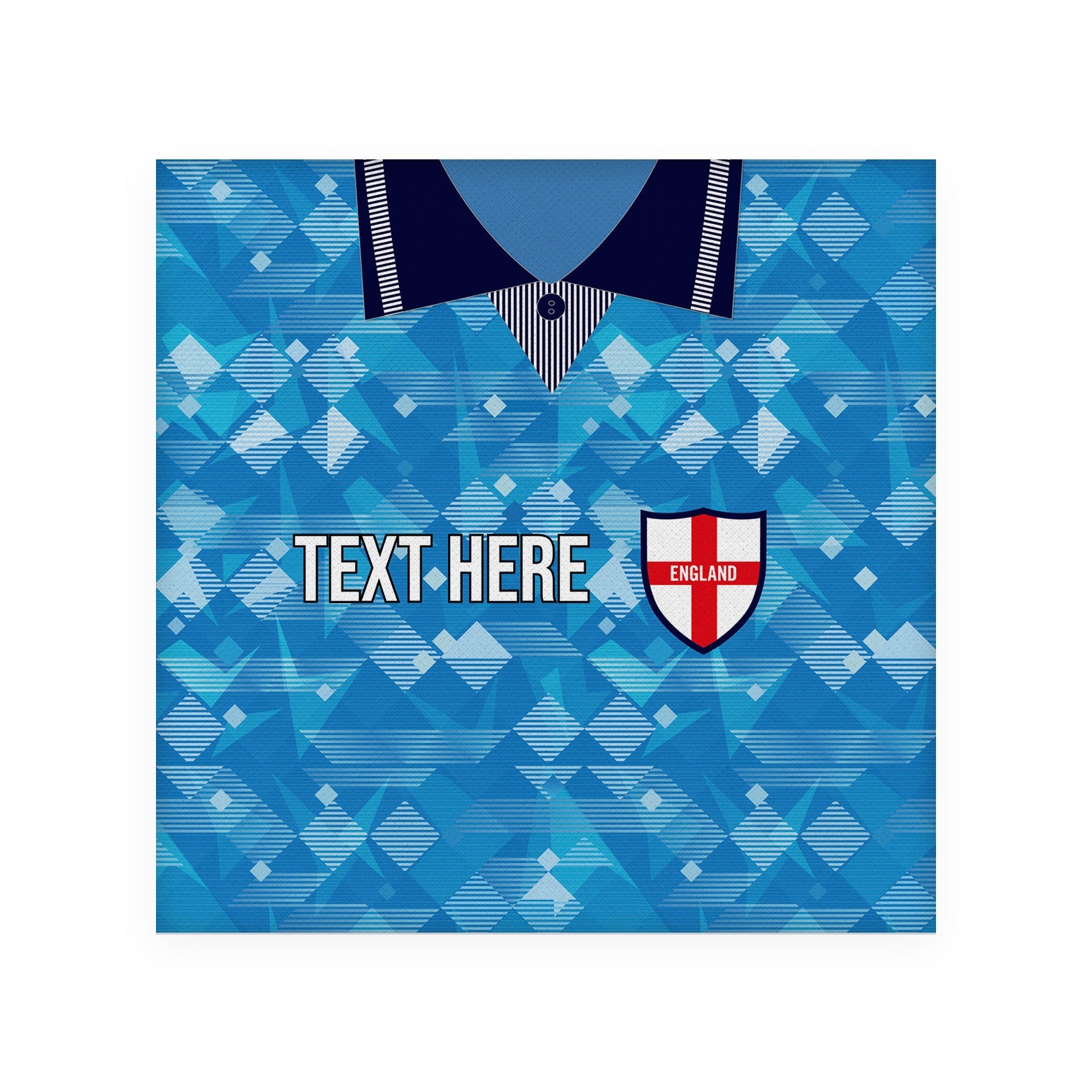 England 1990 3RD Shirt - Personalised Drink Coaster - Square Or Circle