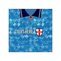 England 1990 3RD Shirt - Personalised Drink Coaster - Square Or Circle