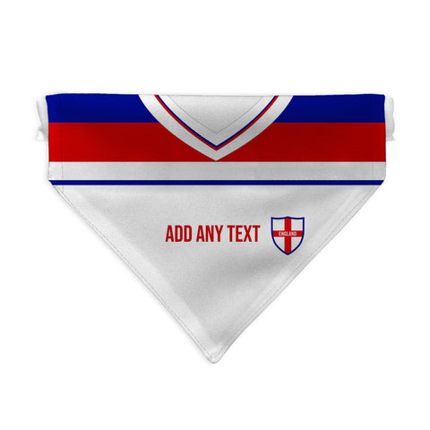 England 1982 Home Shirt - Personalised Pet Bandana - 4 Sizes