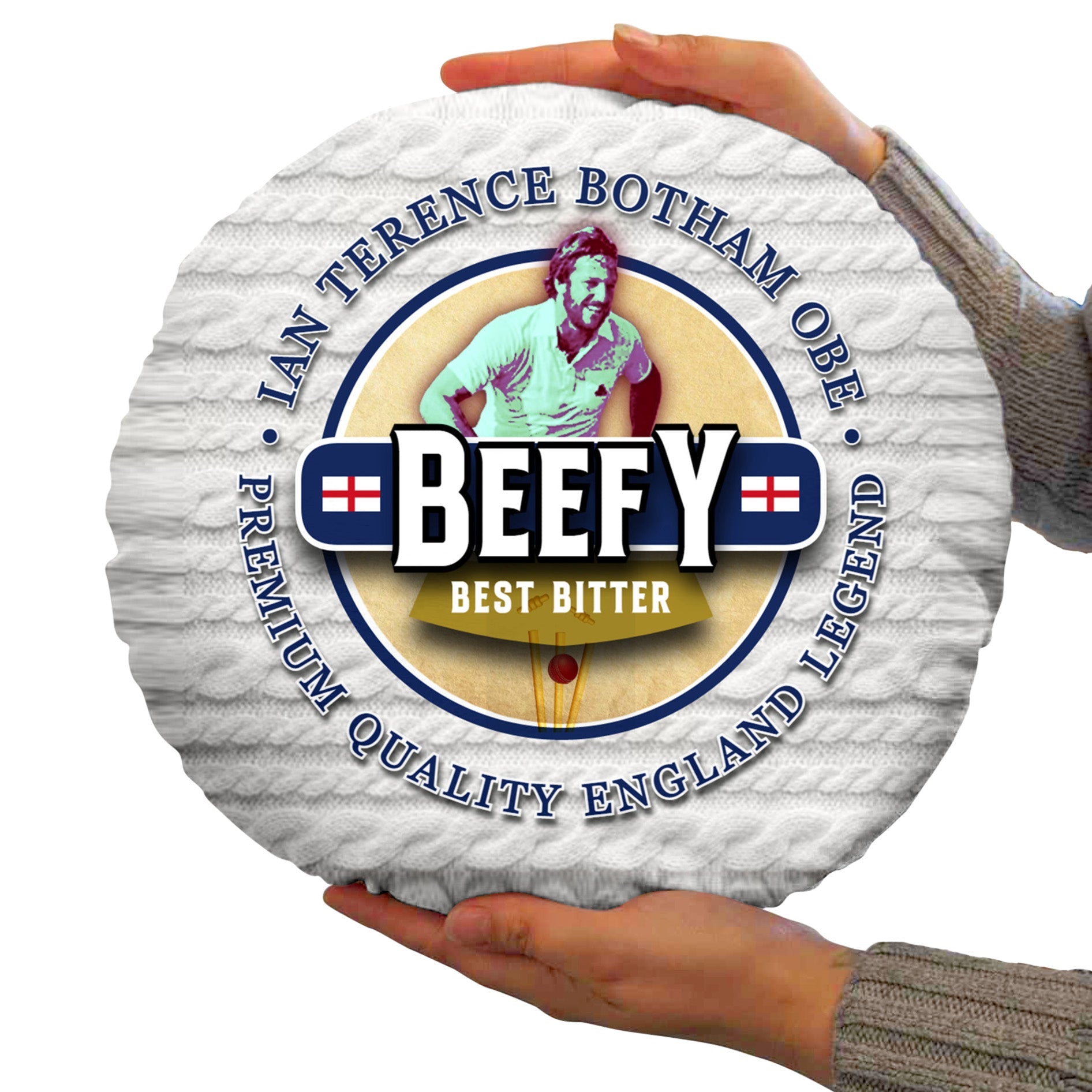 England Botham  - Legend Collection - Circle Cushion 14inch