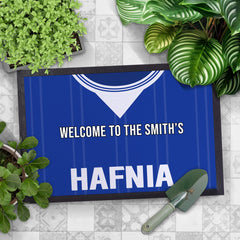 Everton 1984 Home  Shirt - Personalised Retro Door Mat - 60cm x 40cm