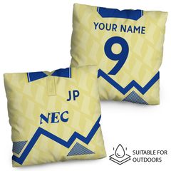 Everton - 1990 Away Shirt - 45cm or 61cm Retro Showerproof Outdoor Cushion