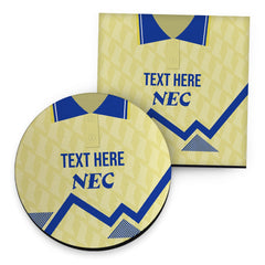 Everton 1990 Away Shirt - Personalised Drink Coaster - Square Or Circle