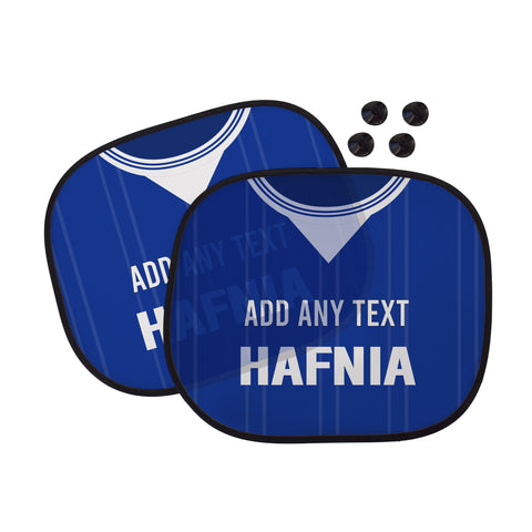 Everton 1984 Home Shirt - Personalised Retro Football Car Sun Shade - Set of 2