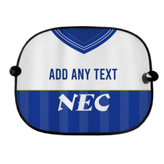 Everton 1986 Home Shirt - Personalised Retro Football Car Sun Shade - Set of 2