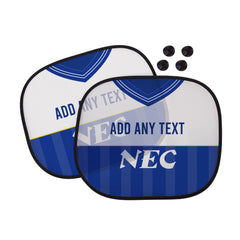 Everton 1986 Home Shirt - Personalised Retro Football Car Sun Shade - Set of 2