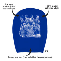Merseyside Blues Montage - Pack of 2 Car Seat Headrest Covers