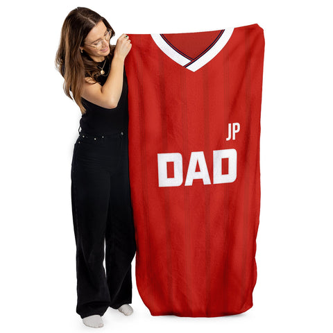 DAD - The Gooners - 1988 Home - Personalised Lightweight, Microfibre Retro Beach Towel - 150cm x 75cm