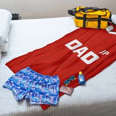 DAD - The Gooners - 1988 Home - Personalised Lightweight, Microfibre Retro Beach Towel - 150cm x 75cm