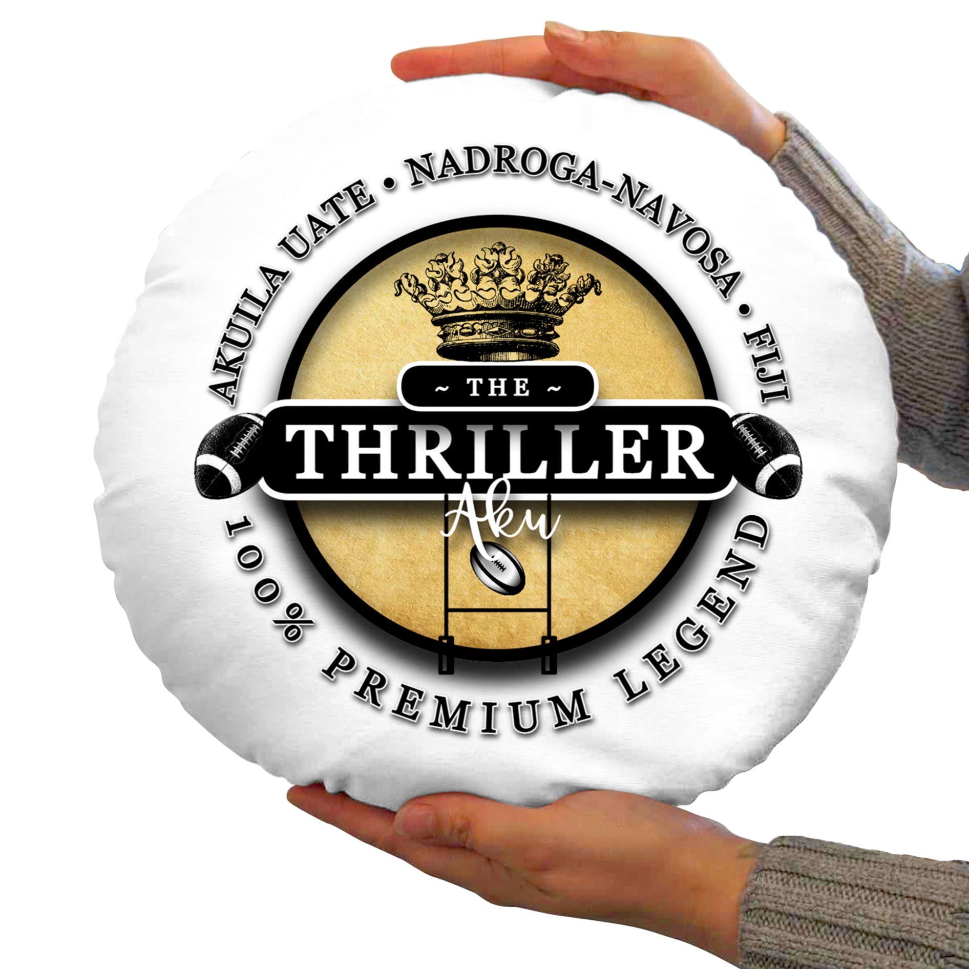 Fiji Rugby League Thriller  - Legend Collection - Circle Cushion 14inch