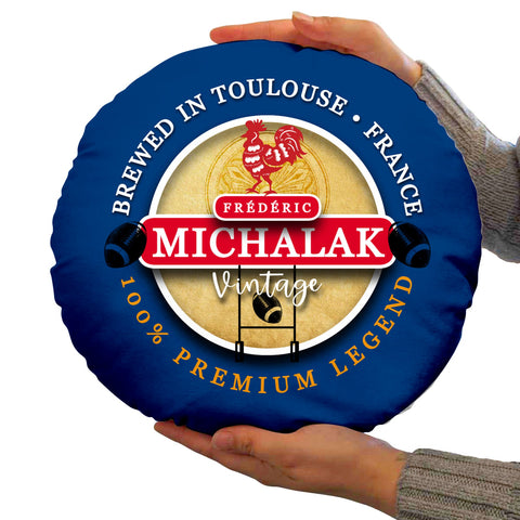 France Rugby Union rooster  - Legend Collection - Circle Cushion 14inch