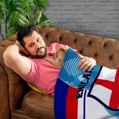 England Football Patchwork - Fleece 150cm X 150cm