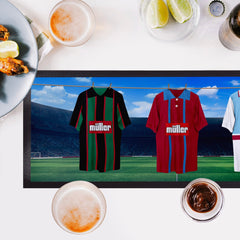 Aston Villa Retro Hanging Football Shirts - Personalised Bar Runner