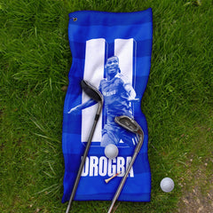 The London Blues Drogba 11 - Football Legends - Golf Towel