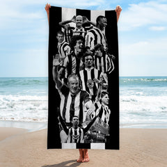 Newcastle Montage - Football Legends - Beach Towel - 150cm x 75cm