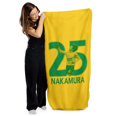 Celtic Nakamura 25 - Football Legends - Beach Towel - 150cm x 75cm