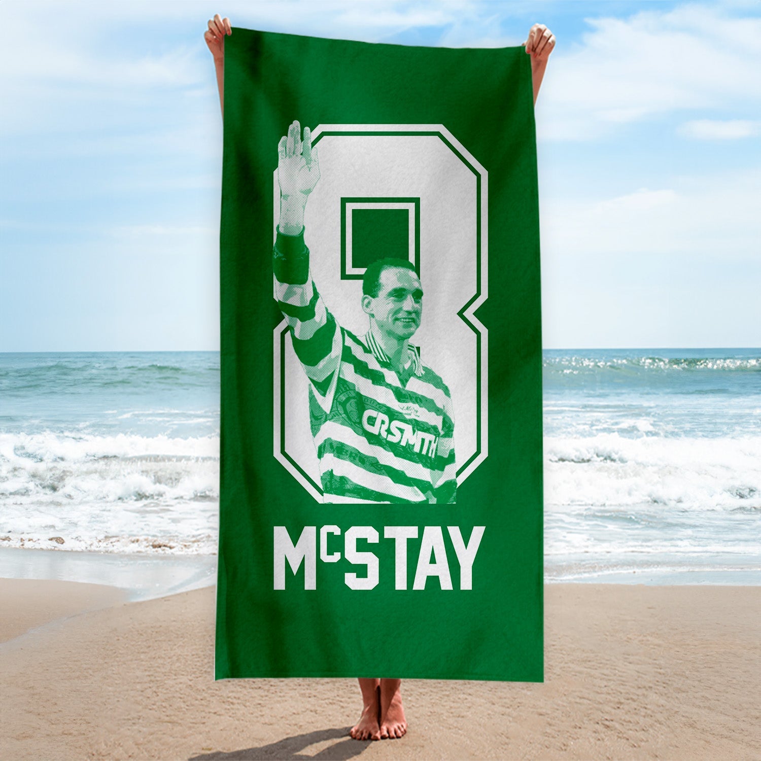 CelticMcStay 8 - Football Legends - Beach Towel - 150cm x 75cm