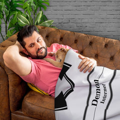 Fulham -2000 HOME Shirt - Personalised Retro Fleece Blanket