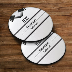 Fulham 2000 Home Shirt - Personalised Drink Coaster - Square Or Circle