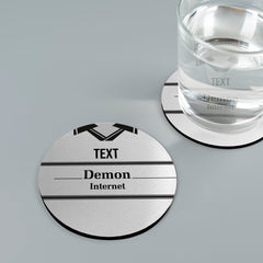 Fulham 2000 Home Shirt - Personalised Drink Coaster - Square Or Circle