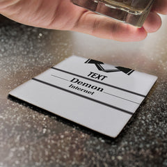 Fulham 2000 Home Shirt - Personalised Drink Coaster - Square Or Circle