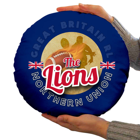 Great Britain Rugby League Lions  - Legend Collection - Circle Cushion 14inch