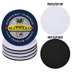 Glamorgan Maynard - Cricket Coaster - Circle or Square