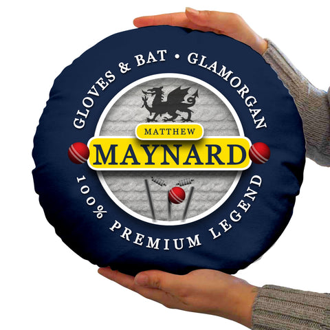Glamorgan Cricket Maynard  - Legend Collection - Circle Cushion 14inch
