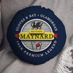 Glamorgan Cricket Maynard  - Legend Collection - Circle Cushion 14inch
