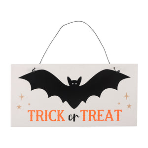 Trick or Treat Bat Hanging Sign