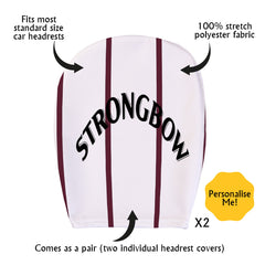 Hearts 1994 Away - Retro Football Shirt - Pack of 2 - Car Seat Headrest Covers