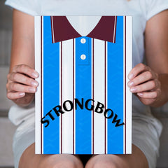 Hearts 1995 Away Shirt - A4 Personalised Metal Sign Plaque
