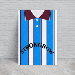 Hearts 1995 Away Shirt - A4 Personalised Metal Sign Plaque