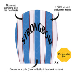 Hearts 1995 Away - Retro Football Shirt - Pack of 2 - Car Seat Headrest Covers