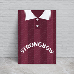 Hearts 1997 Home Shirt - A4 Personalised Metal Sign Plaque 