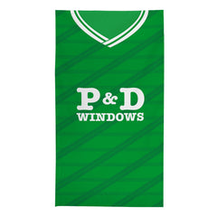 Hibernian 1988 Home Shirt - Personalised Lightweight, Microfibre Retro Beach Towel