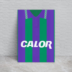 Hibernian 1994 Away Shirt - A4 Personalised Metal Sign Plaque