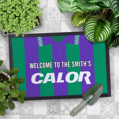 Hibernian 1994 Away Shirt - Personalised Retro Door Mat - 60cm x 40cm