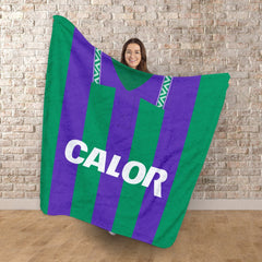 Hibernian Retro - 1994 Away - Personalised Retro Fleece Blanket 150cm X 150cm