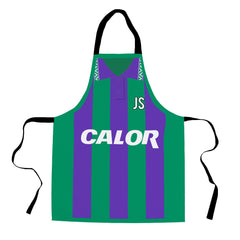 Hibernian 1994 Away Shirt Apron - Personalised Retro Football Novelty Water-Resistant, Lazer Cut (no fraying) Light Weight Adults Apron