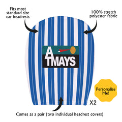 Kilmarnock 1997 Home - Retro Football Shirt - Pack of 2 - Car Seat Headrest Covers